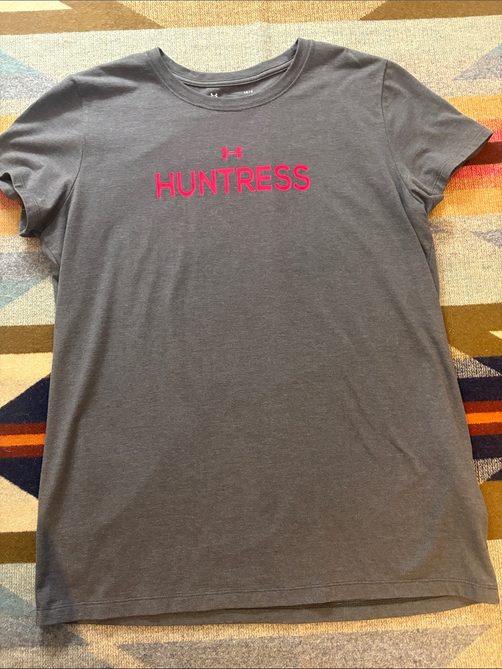Under Armour Huntress Short Sleeve T-Shirt - Olive with Red Logo